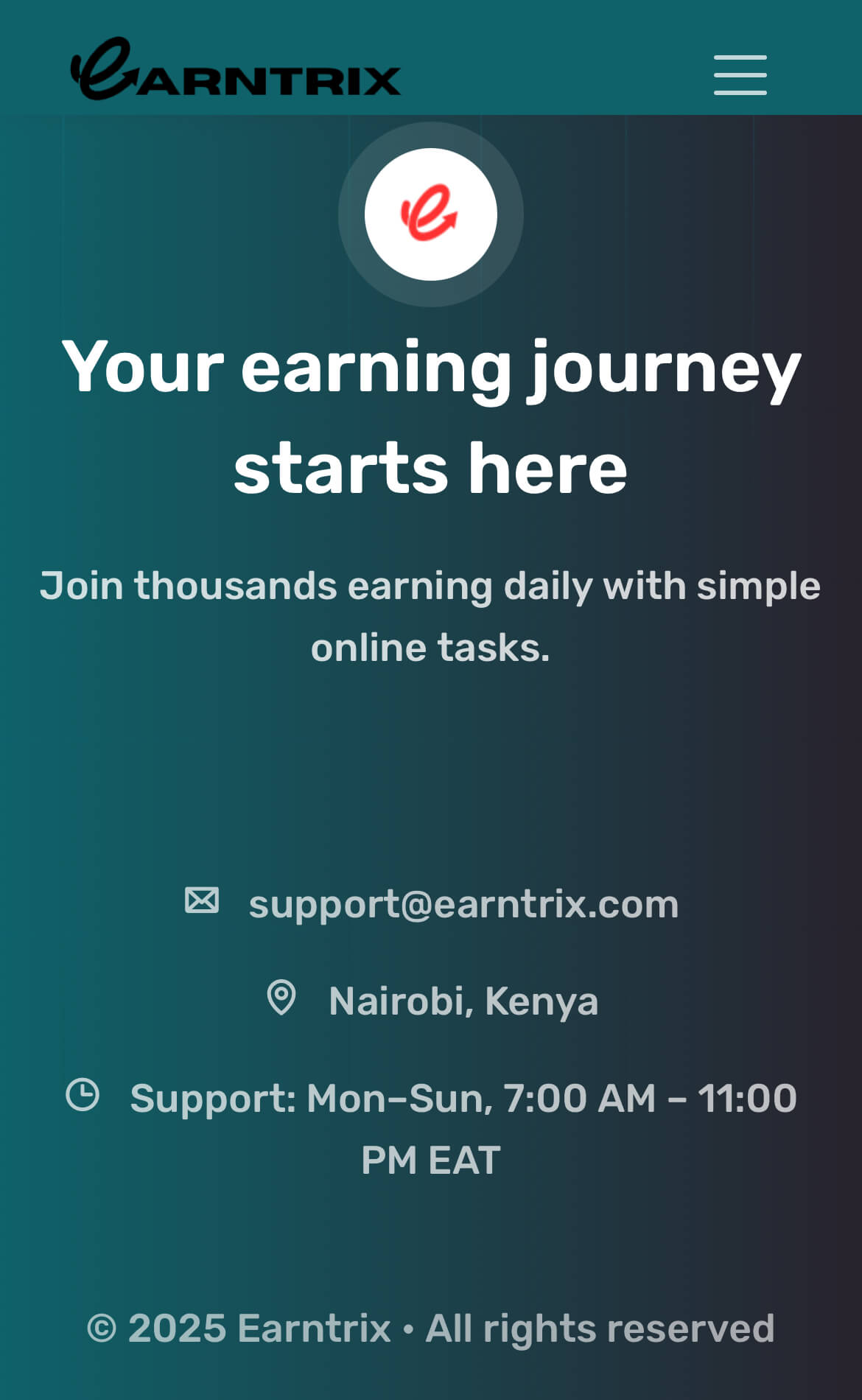 Earntrix Address.