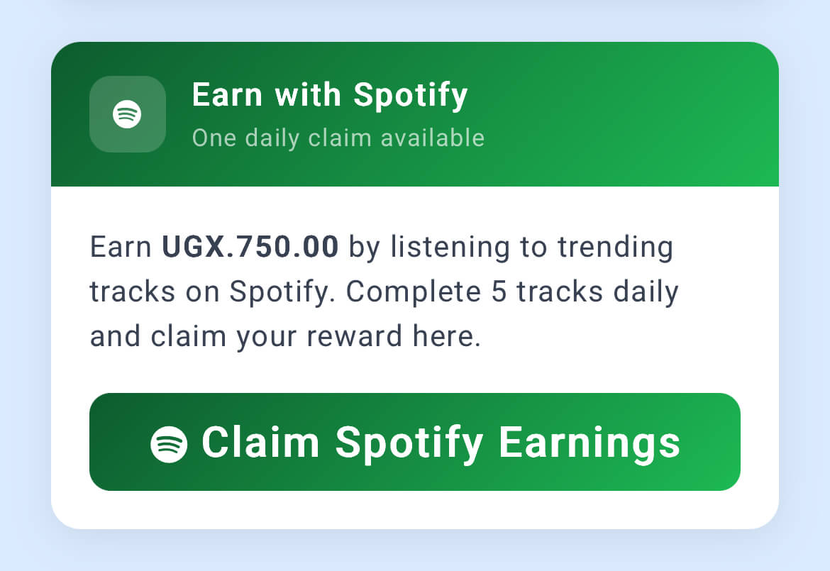 Mulaprime Earn with spotify feature.