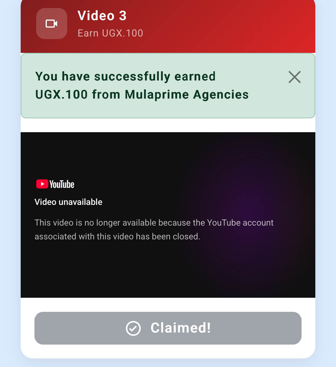 Mulaprime Youtube videos task.